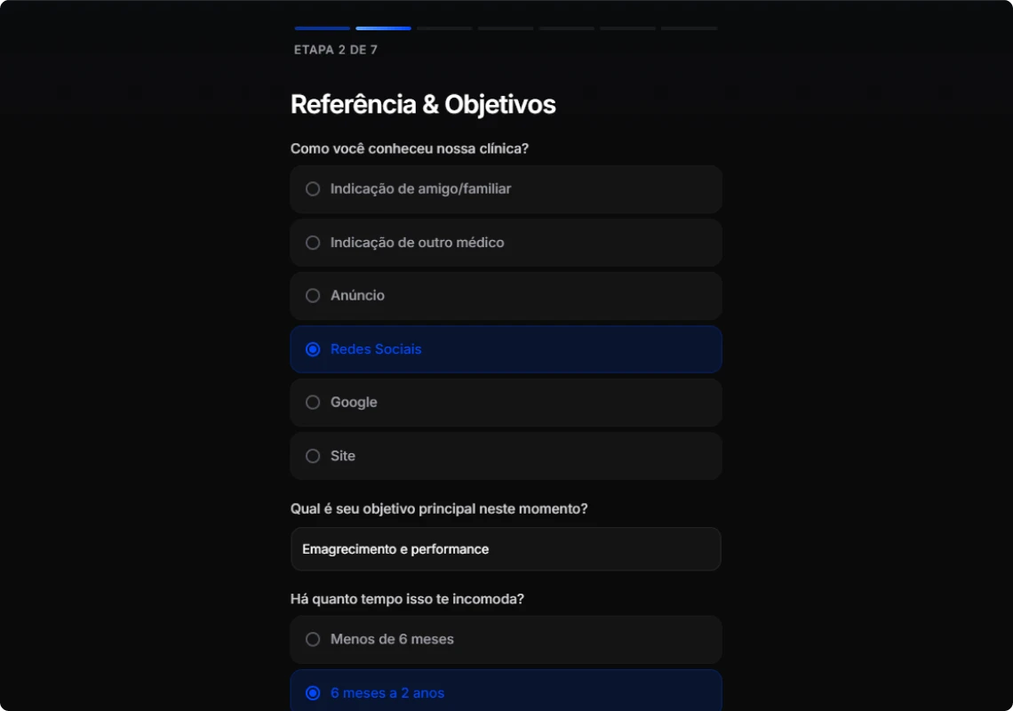 Mapeamento Clínico Inicial